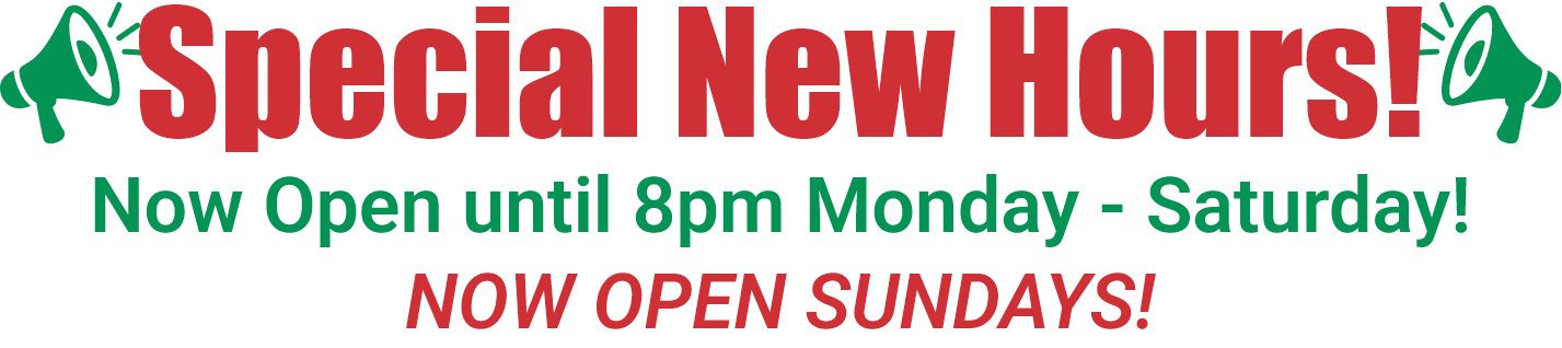 Special New Hours
